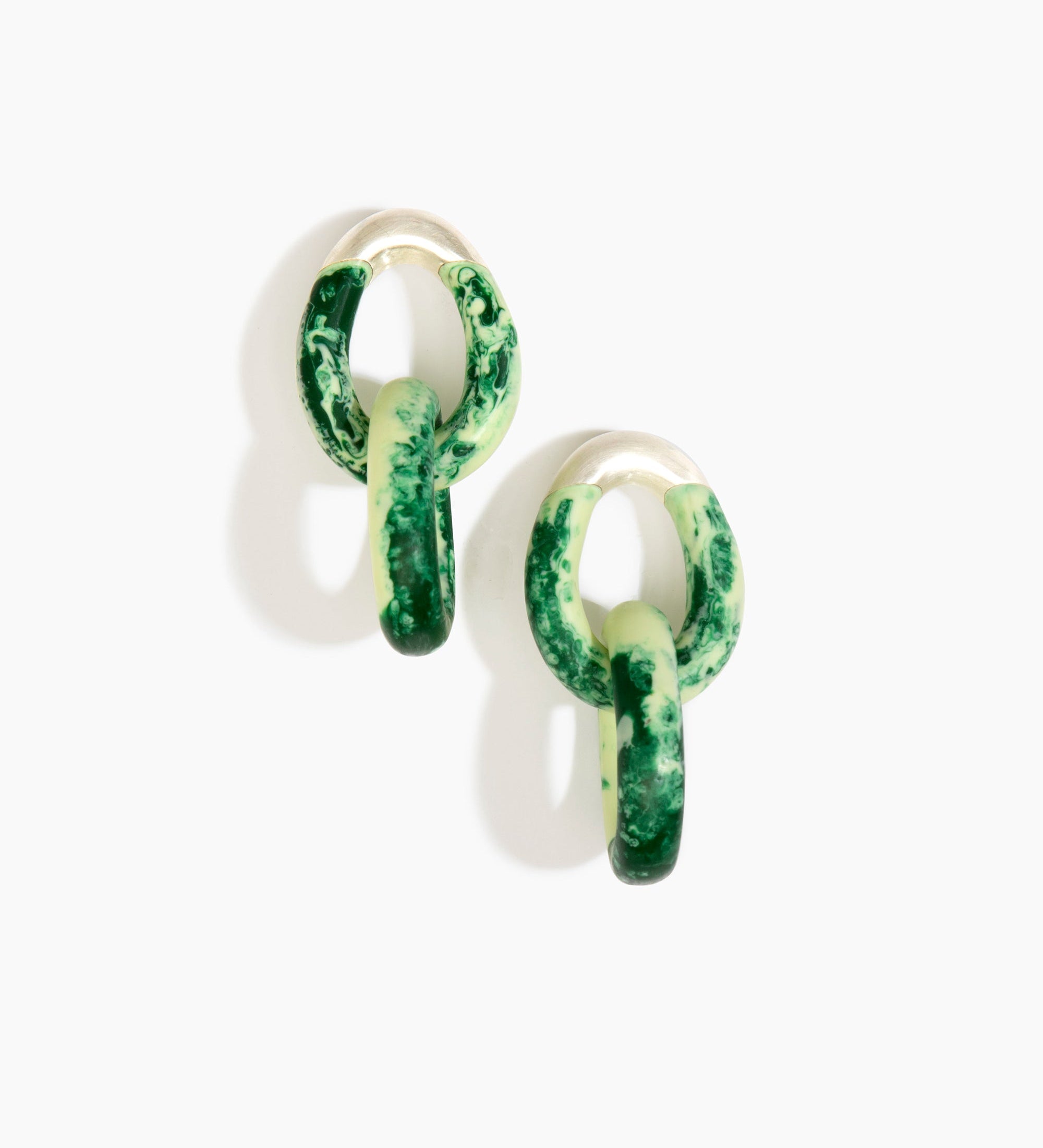 Large Rock Chain Earrings