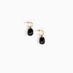 Dinosaur Designs ERRCKHOOPSML BRA small river rock hoops BLACK ..