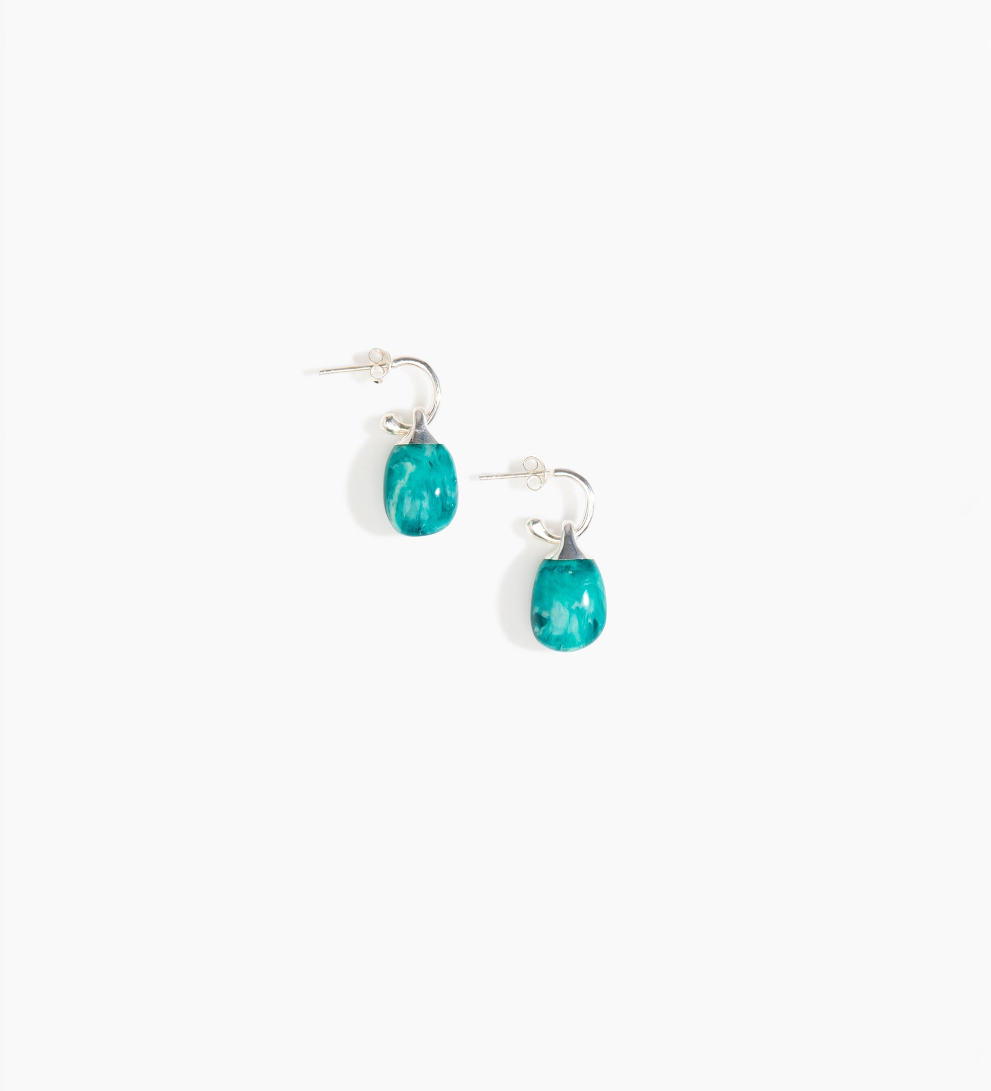 Small River Rock Hoop Earrings