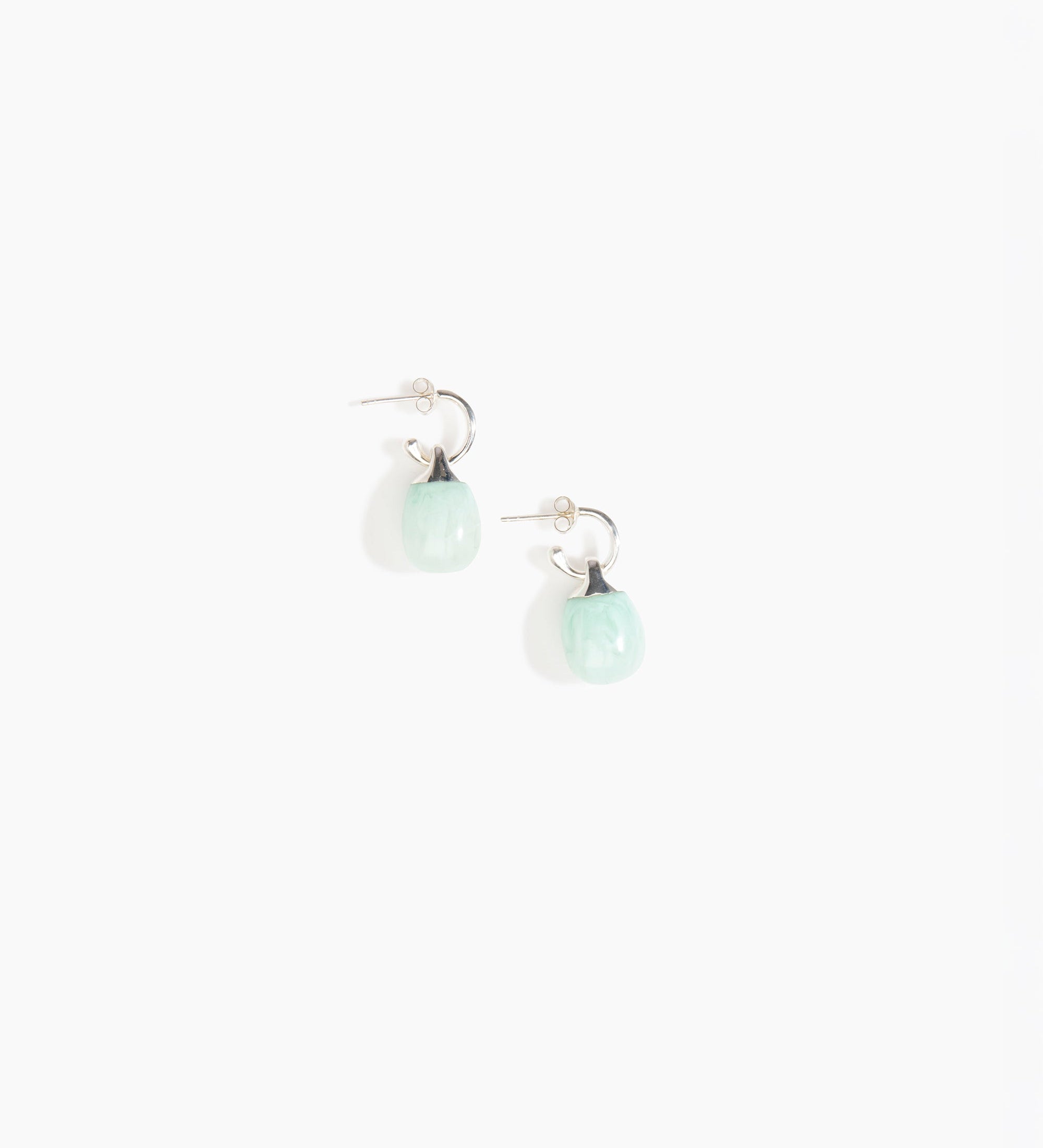 Small River Rock Hoop Earrings