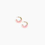 Dinosaur Designs Small Horn Earrings in Shell Pink Colour resin with Nano-Coated Brass Material.