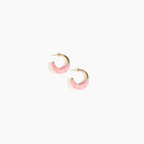 Dinosaur Designs Small Horn Earrings in Shell Pink Colour resin with Nano-Coated Brass Material.