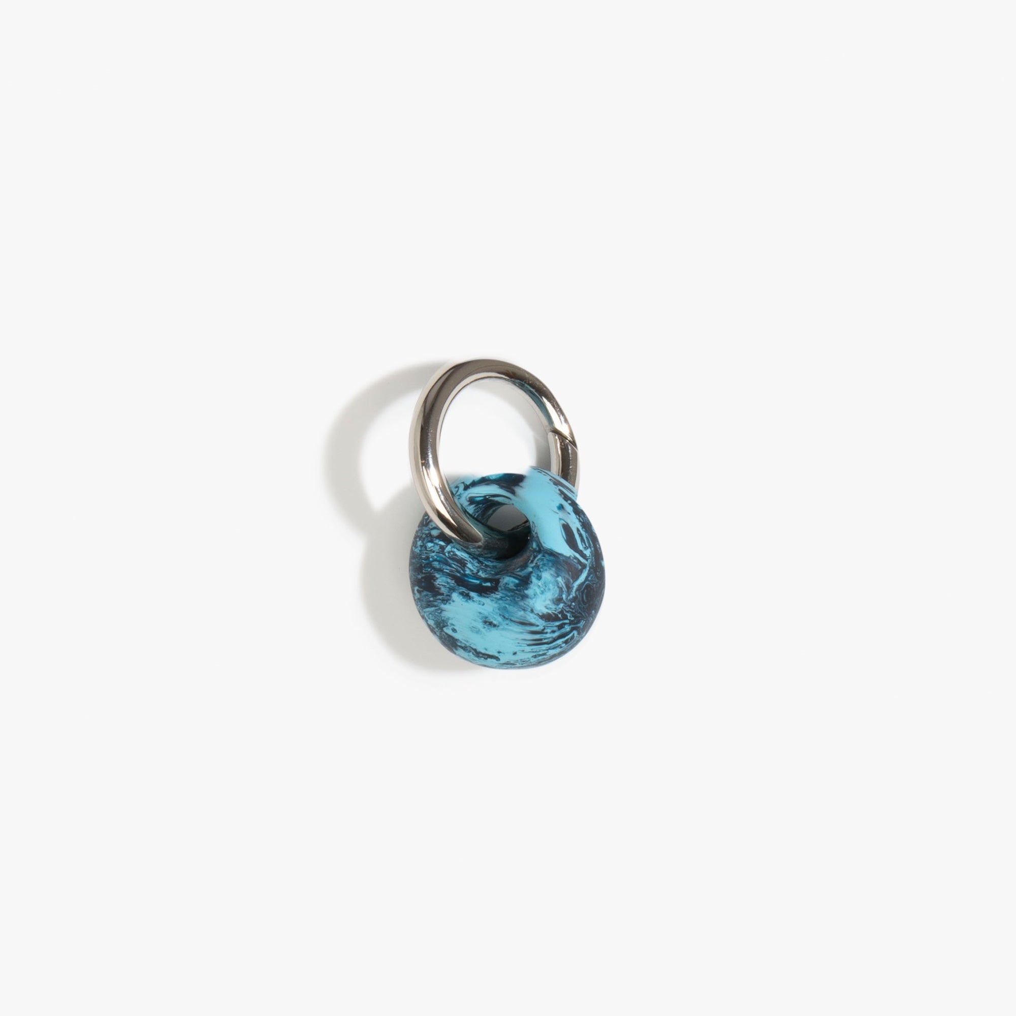 Dinosaur Designs Splash Keyring in Water Colour resin with Gunmetal Metal..