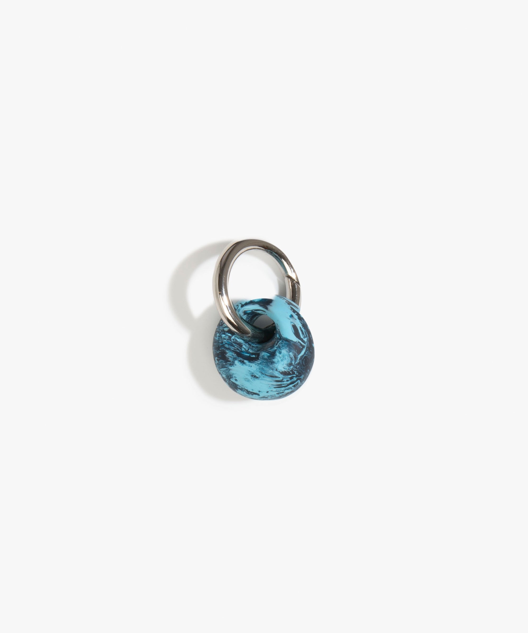 Dinosaur Designs Splash Keyring in Water Colour resin with Gunmetal Metal.