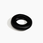 Dinosaur Designs Large Drift Bangle in Black Colour resin with Wide Fit..