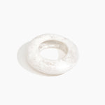 Dinosaur Designs Large Drift Bangle in Snow Swirl Colour resin with Wide Fit.