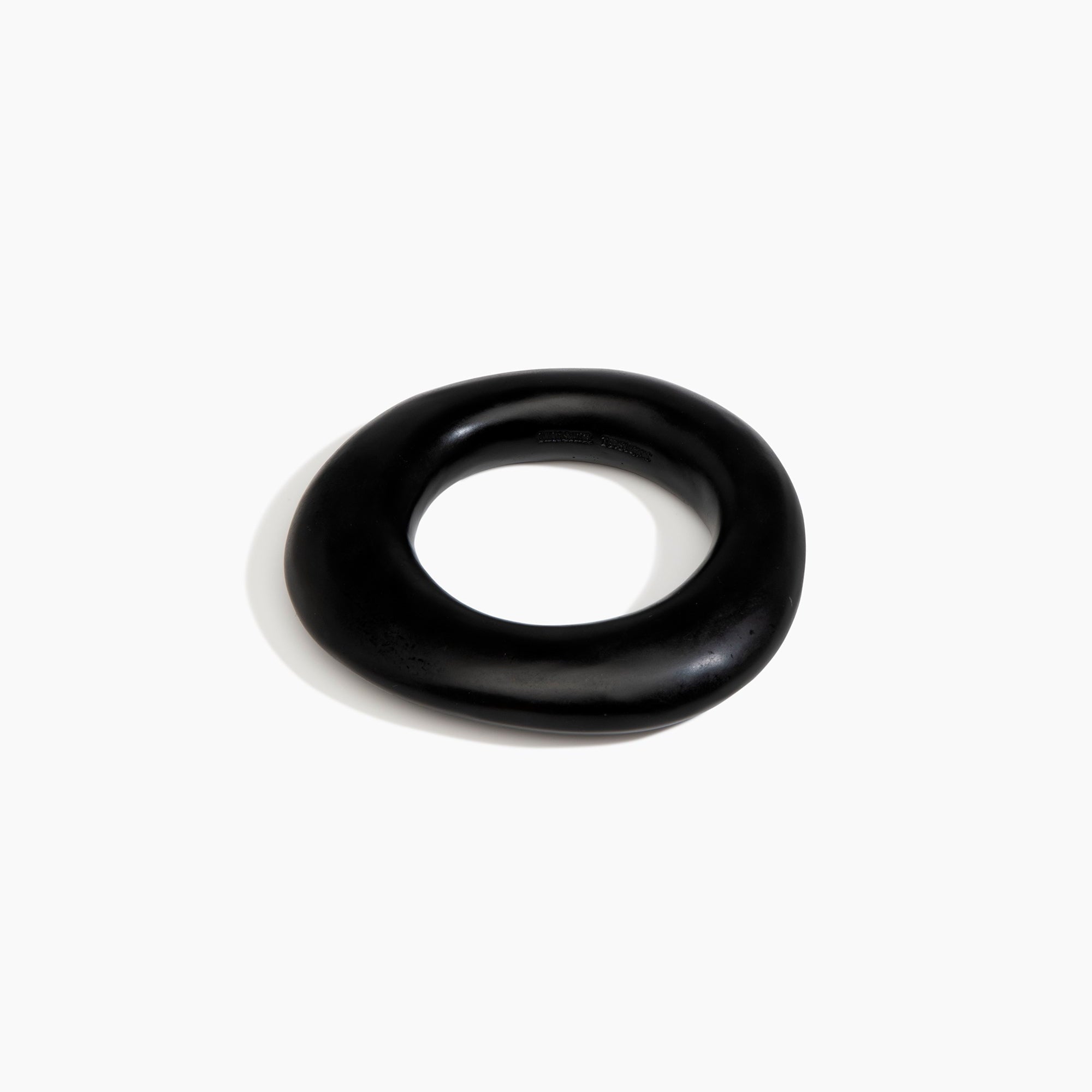 Dinosaur Designs Medium Drift Bangle in Black Colour resin with Wide Fit..