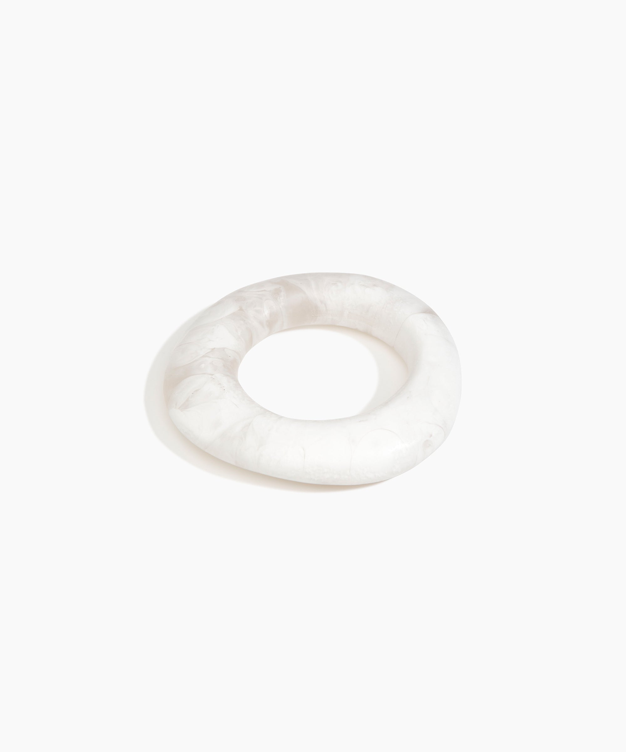 Dinosaur Designs Medium Drift Bangle in Snow Swirl Colour resin with Wide Fit...