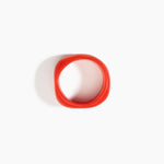 Dinosaur Designs Large Organic Bangle Bracelets in Poppy Colour resin with Narrow Fit