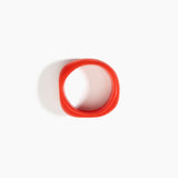 Dinosaur Designs Large Organic Bangle Bracelets in Poppy Colour resin with Narrow Fit