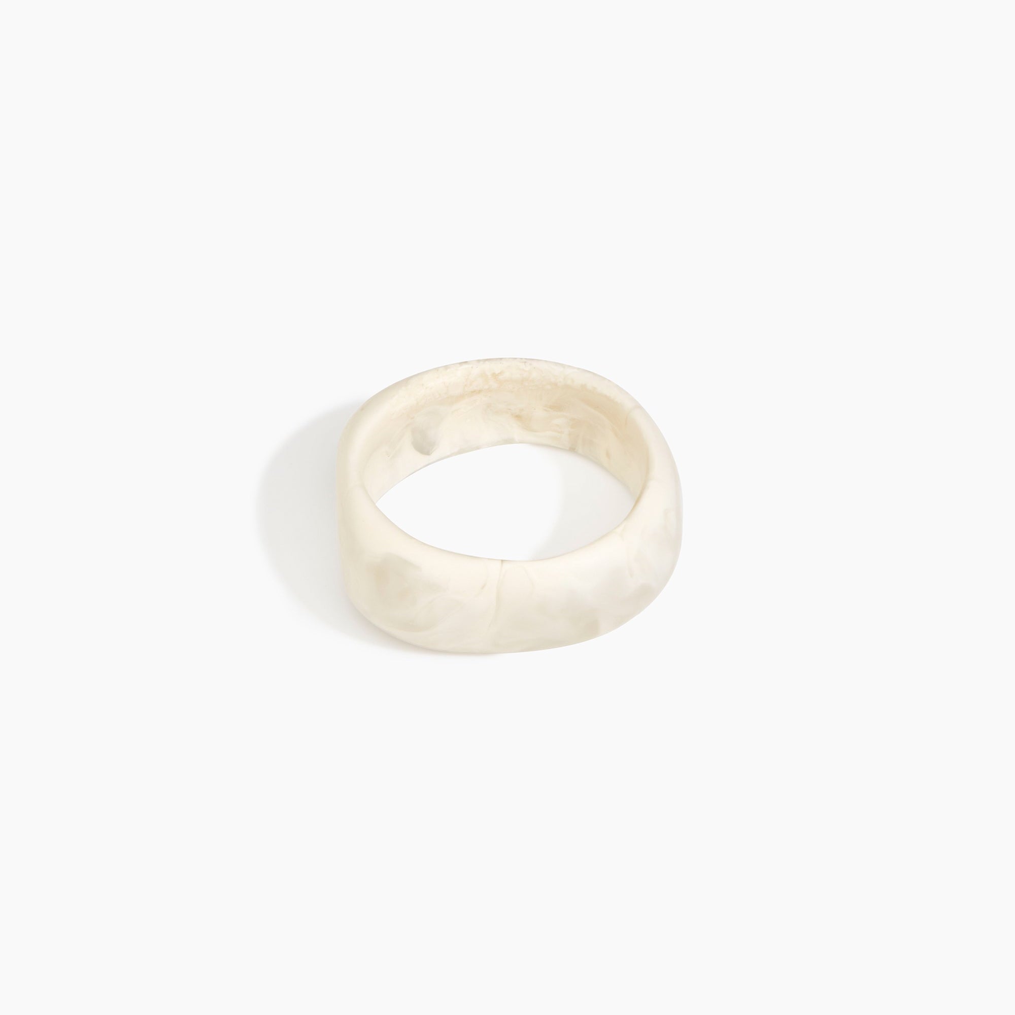 Dinosaur Designs Slate Ring in Olive Colour resin with Regular Fit..