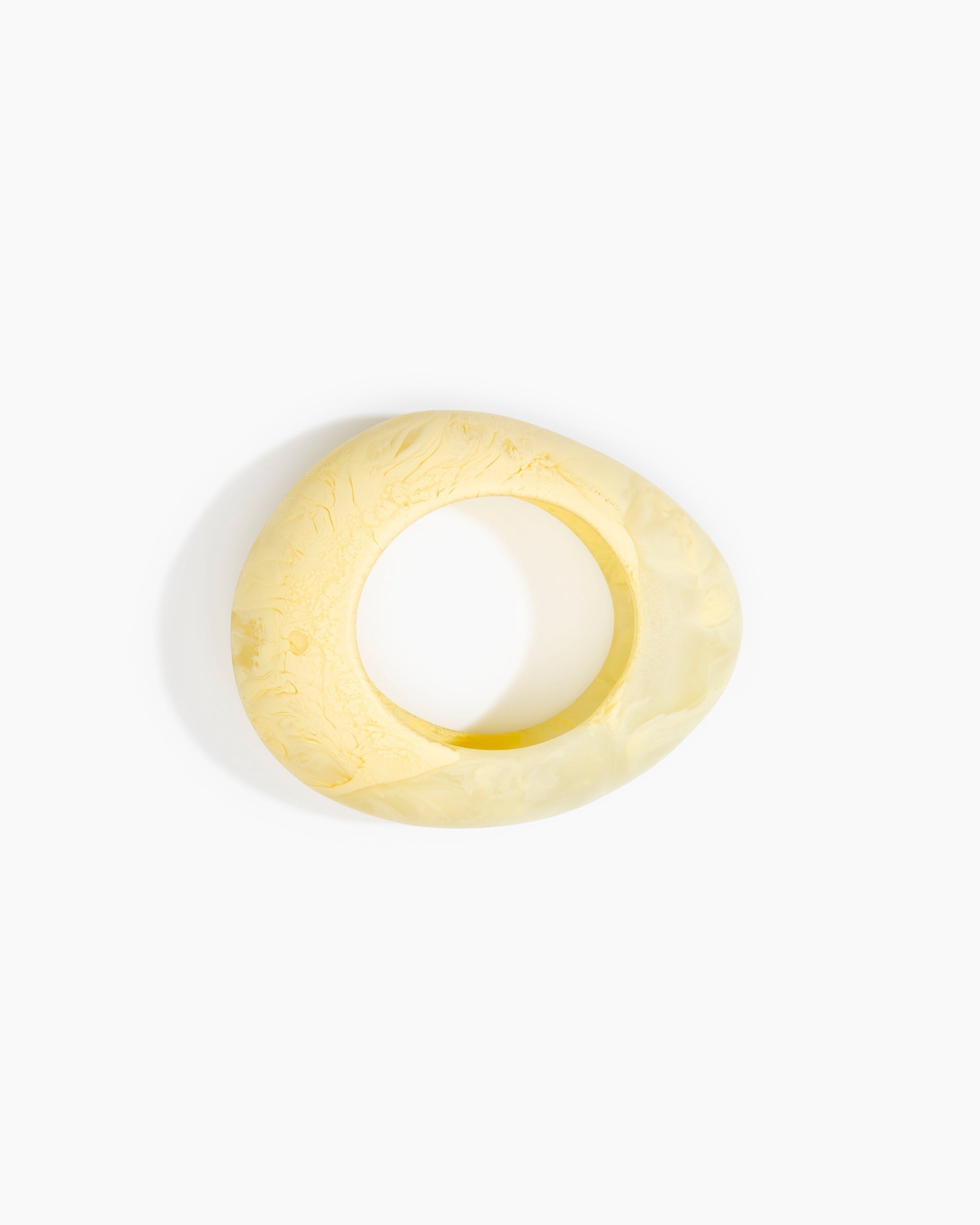 Dinosaur Designs Large Rock Bangle Jewelry in Lemon Colour resin with Wide Fit