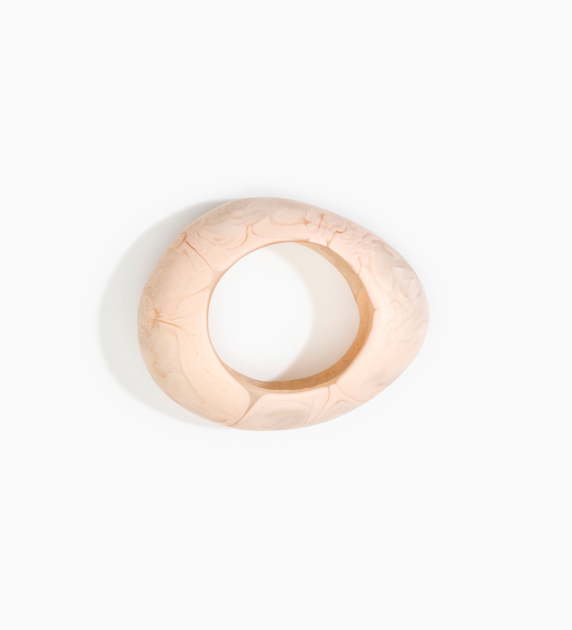 Dinosaur Designs Large Rock Bangle Jewelry in Rose Swirl Colour resin with Wide Fit