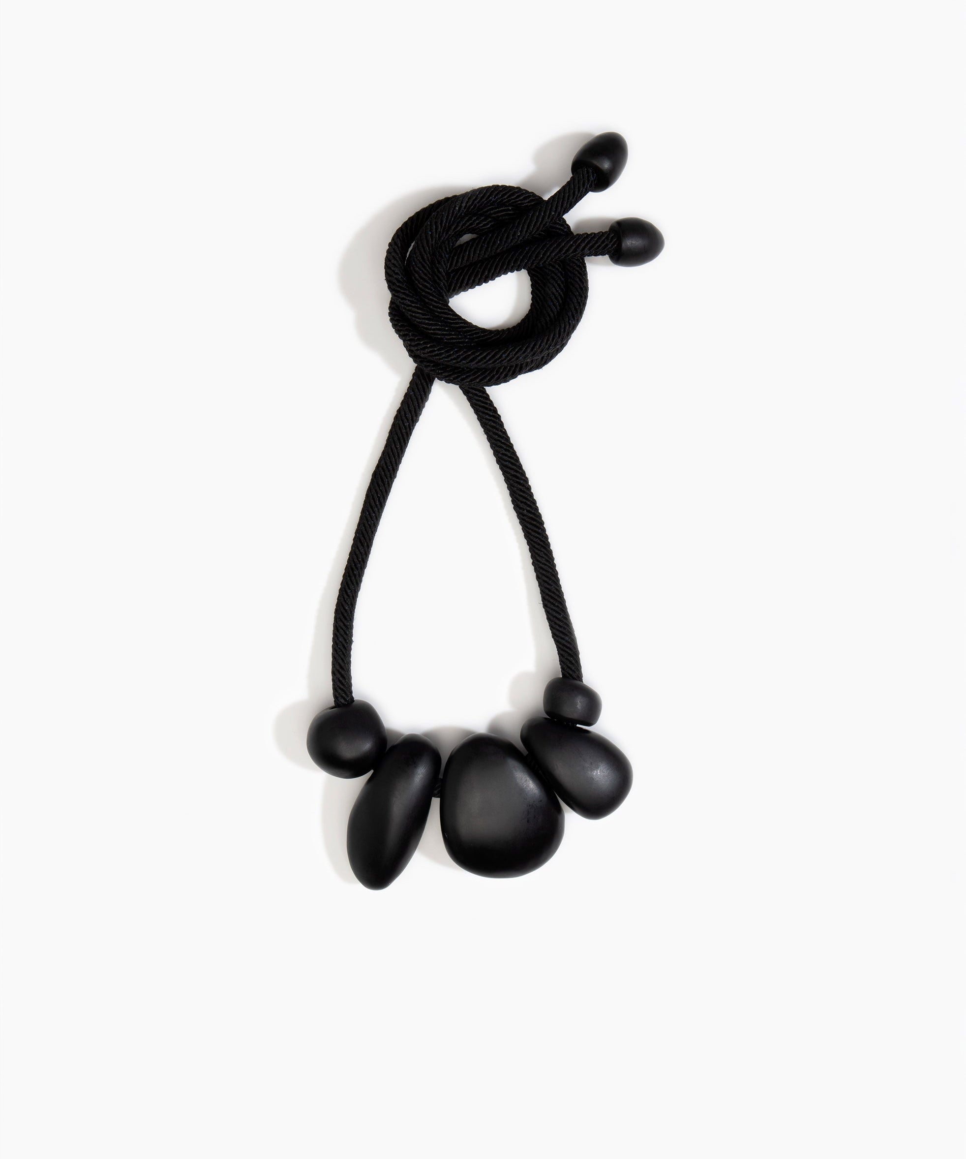 Dinosaur Designs Boulder Rock Necklace in Black Colour resin