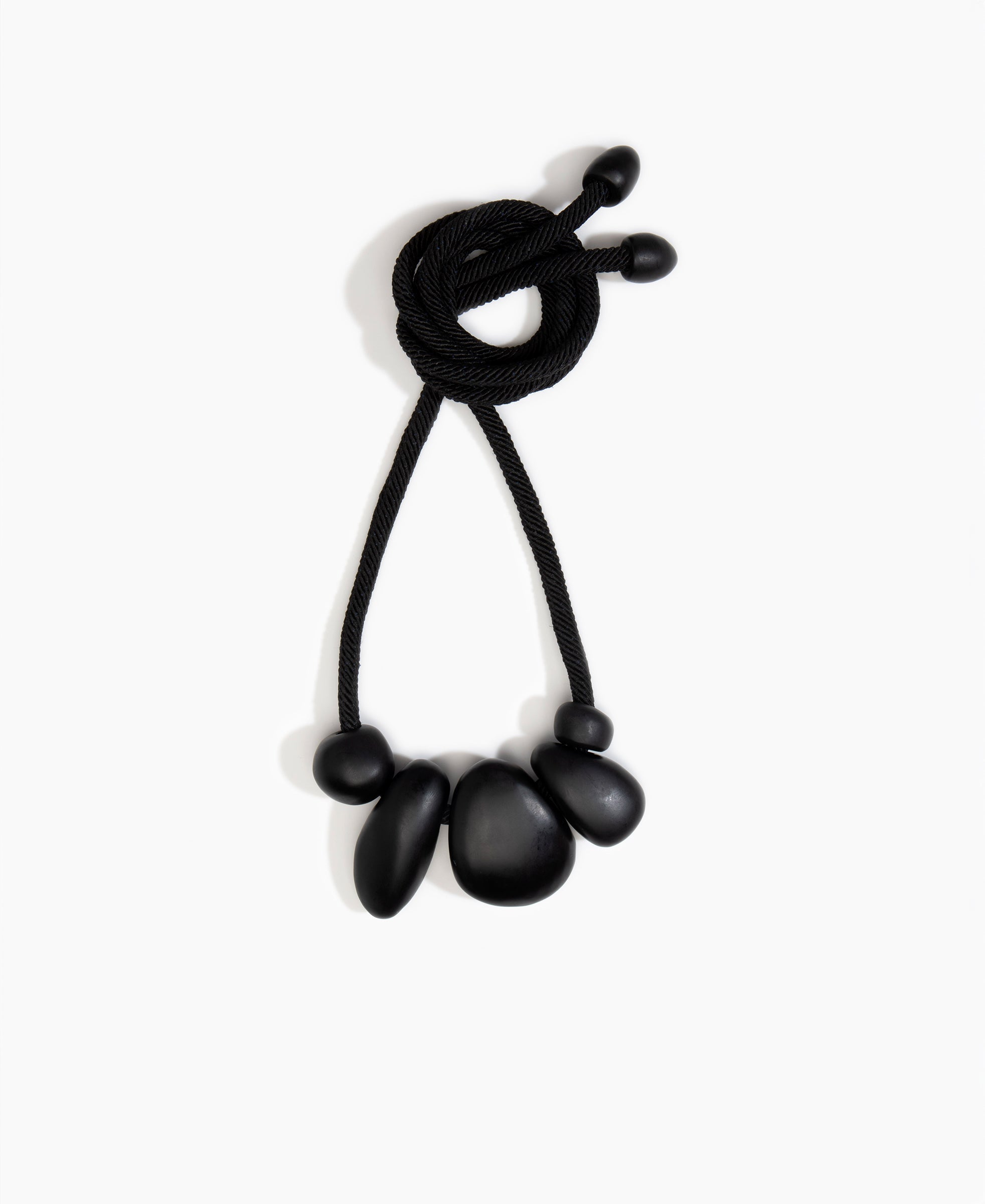 Dinosaur Designs Boulder Rock Necklace in Black Colour resin
