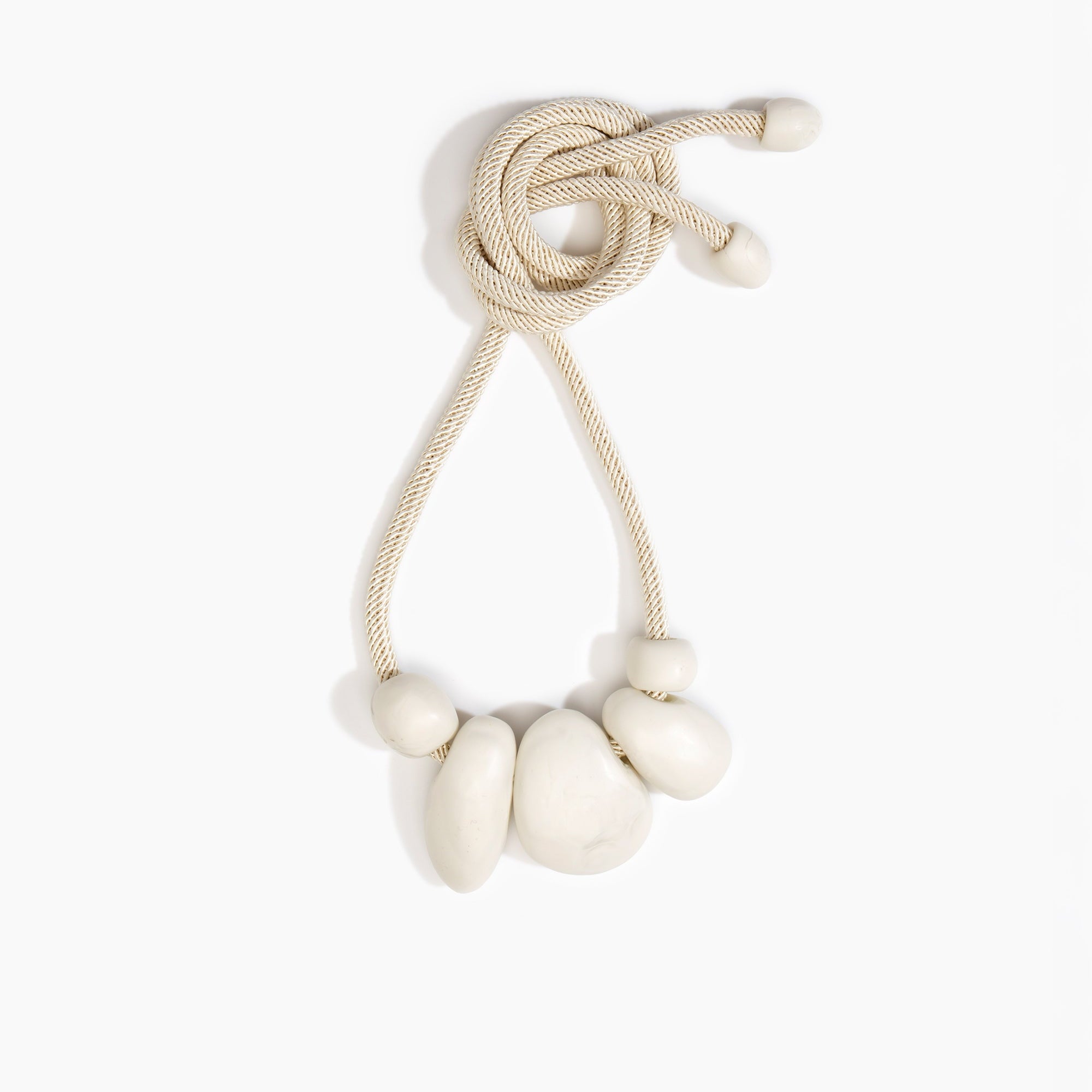 Dinosaur Designs Boulder Rock Necklace in Chalk Swirl Colour resin.