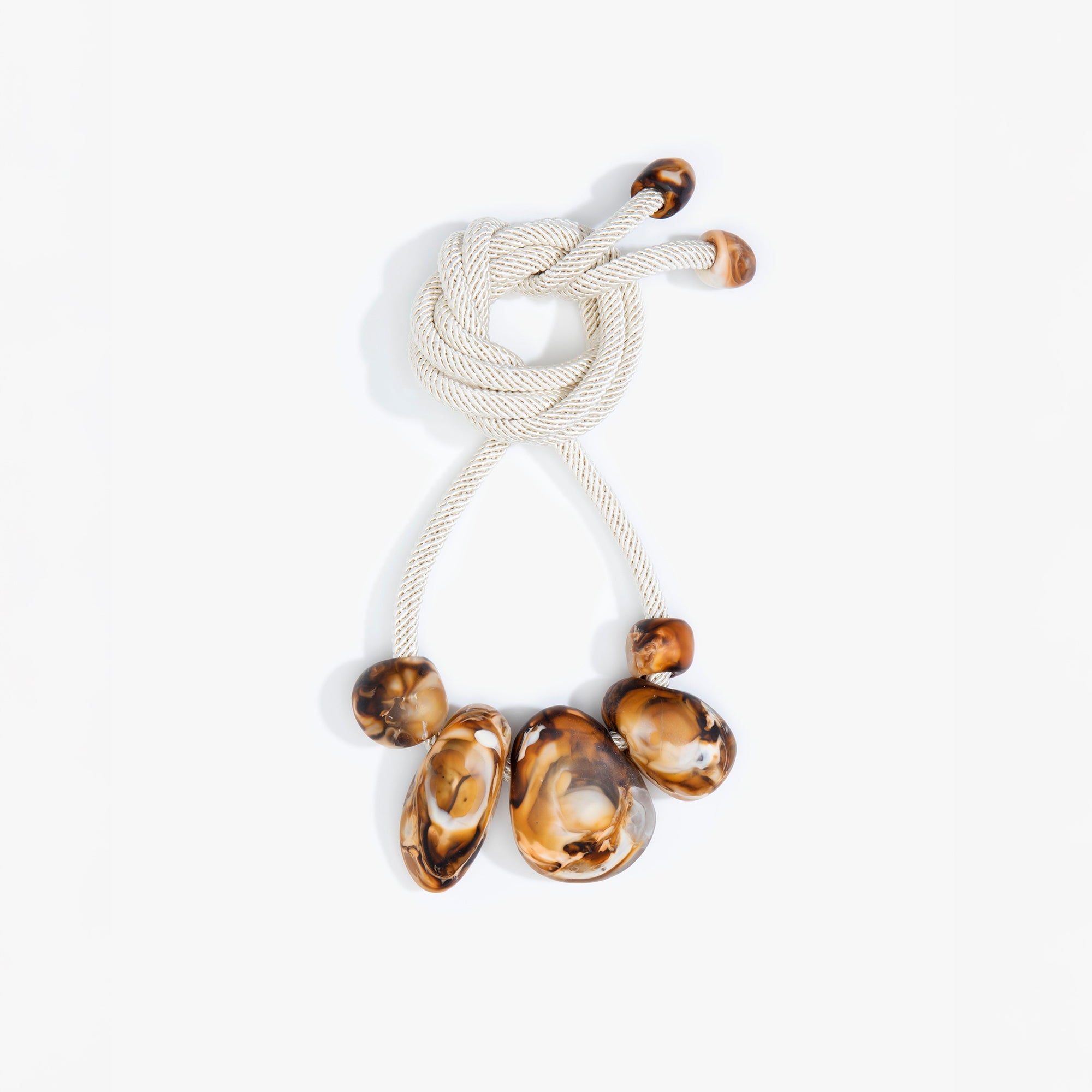Dinosaur Designs Boulder Rock Necklace in Light Horn Colour resin.