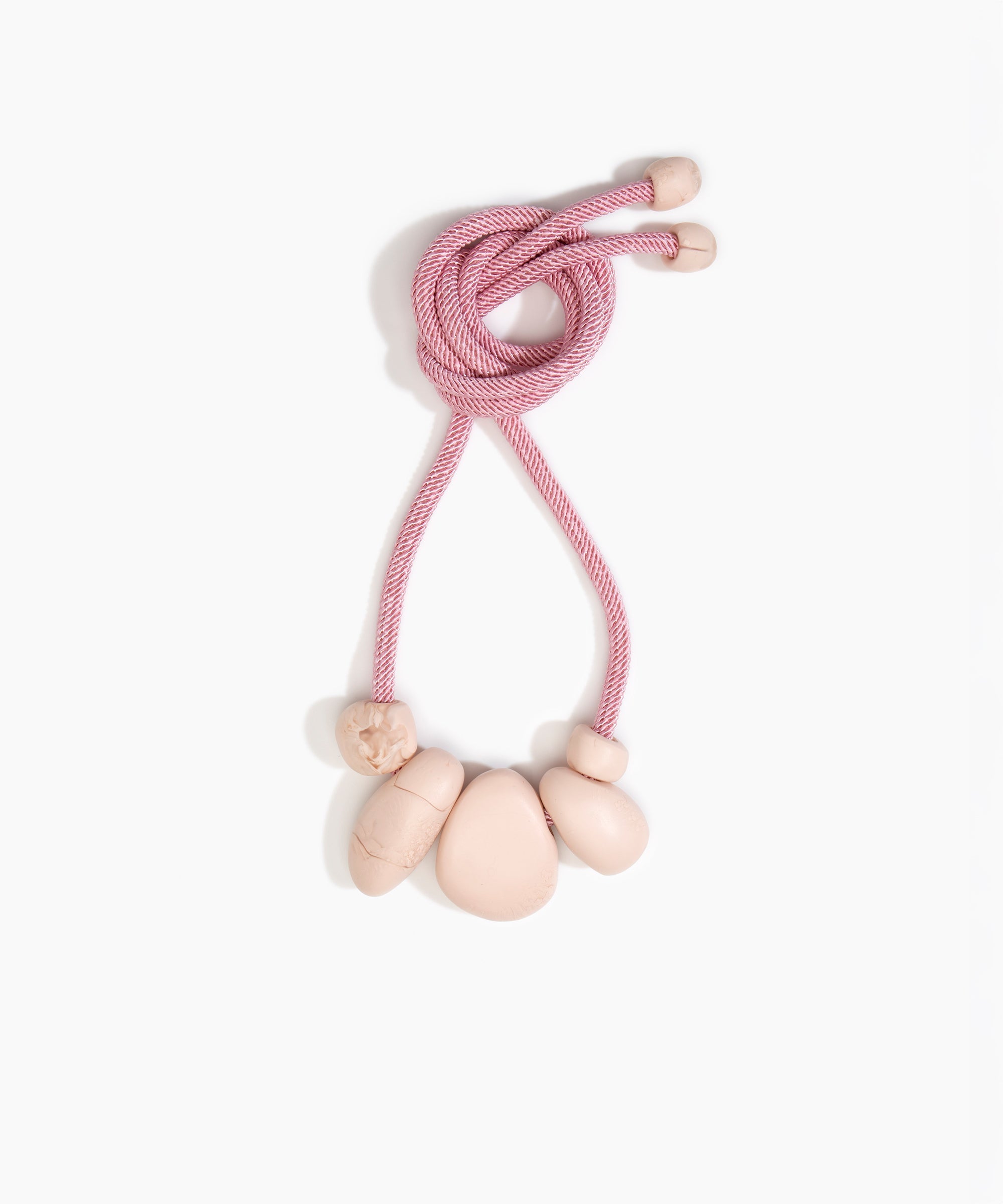 Dinosaur Designs Boulder Rock Necklace in Rose Swirl Colour resin