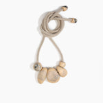 Dinosaur Designs Boulder Rock Necklace in Sandy Pearl Colour resin