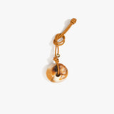 Dinosaur Designs Flat Watercolour Bag Charm in Light Horn Colour resin with Brass Material.