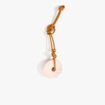 Dinosaur Designs Flat Watercolour Bag Charm in Rose Swirl Colour resin with Brass Material.