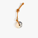 Dinosaur Designs Flat Watercolour Bag Charm in Sandy Pearl Colour resin with Brass Material.