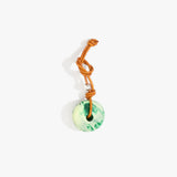 Dinosaur Designs Flat Watercolour Bag Charm in Grass Colour resin with 925 Sterling Silver Material.