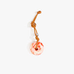 Dinosaur Designs Flat Watercolour Bag Charm in Strawberry Colour resin with 925 Sterling Silver Material.