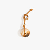 Dinosaur Designs Round Watercolour Bag Charm in Light Horn Colour resin with Brass Material