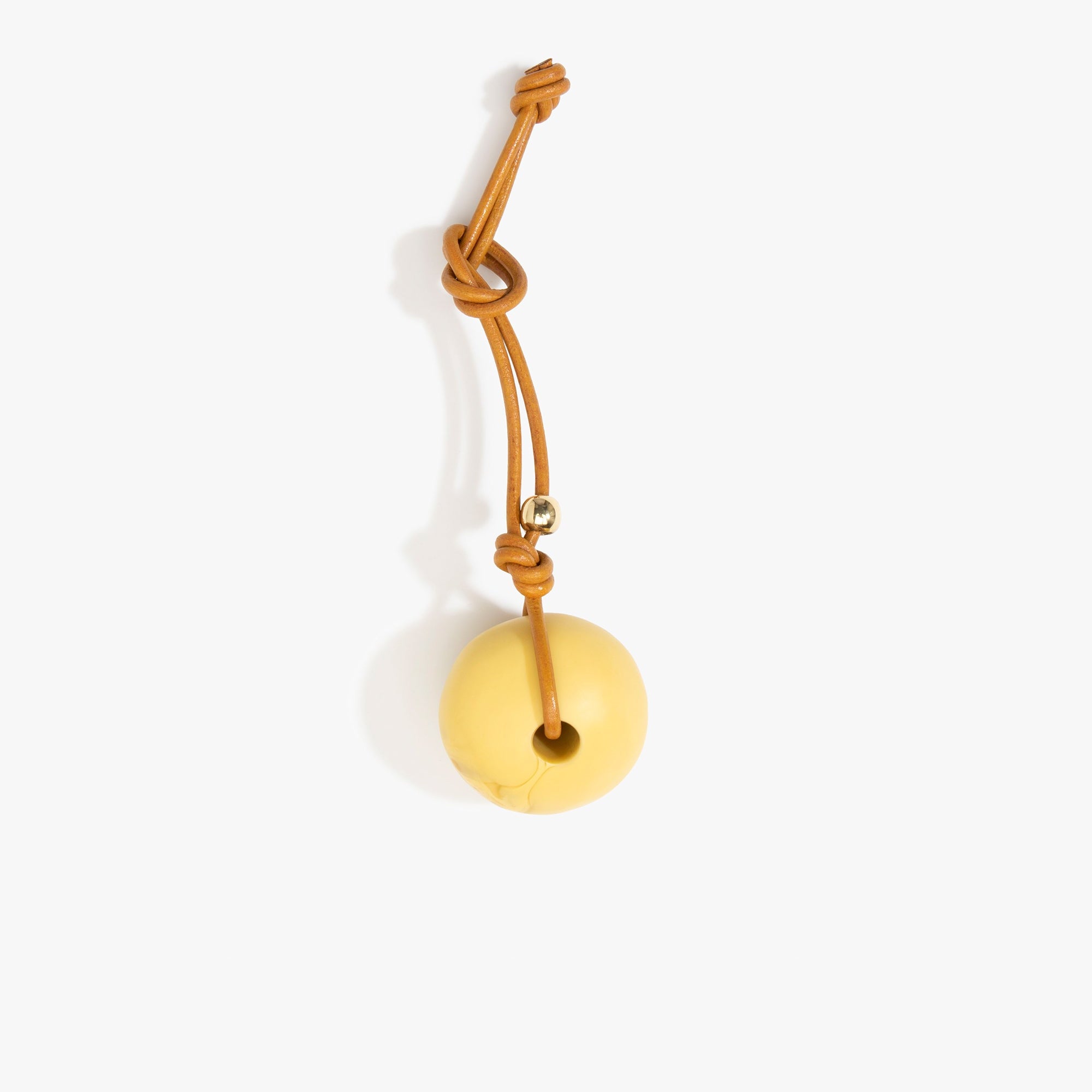 Dinosaur Designs Round Watercolour Bag Charm in Pollen Colour resin with Brass Material..