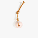 Dinosaur Designs Round Watercolour Bag Charm in Rose Swirl Colour resin with Brass Material