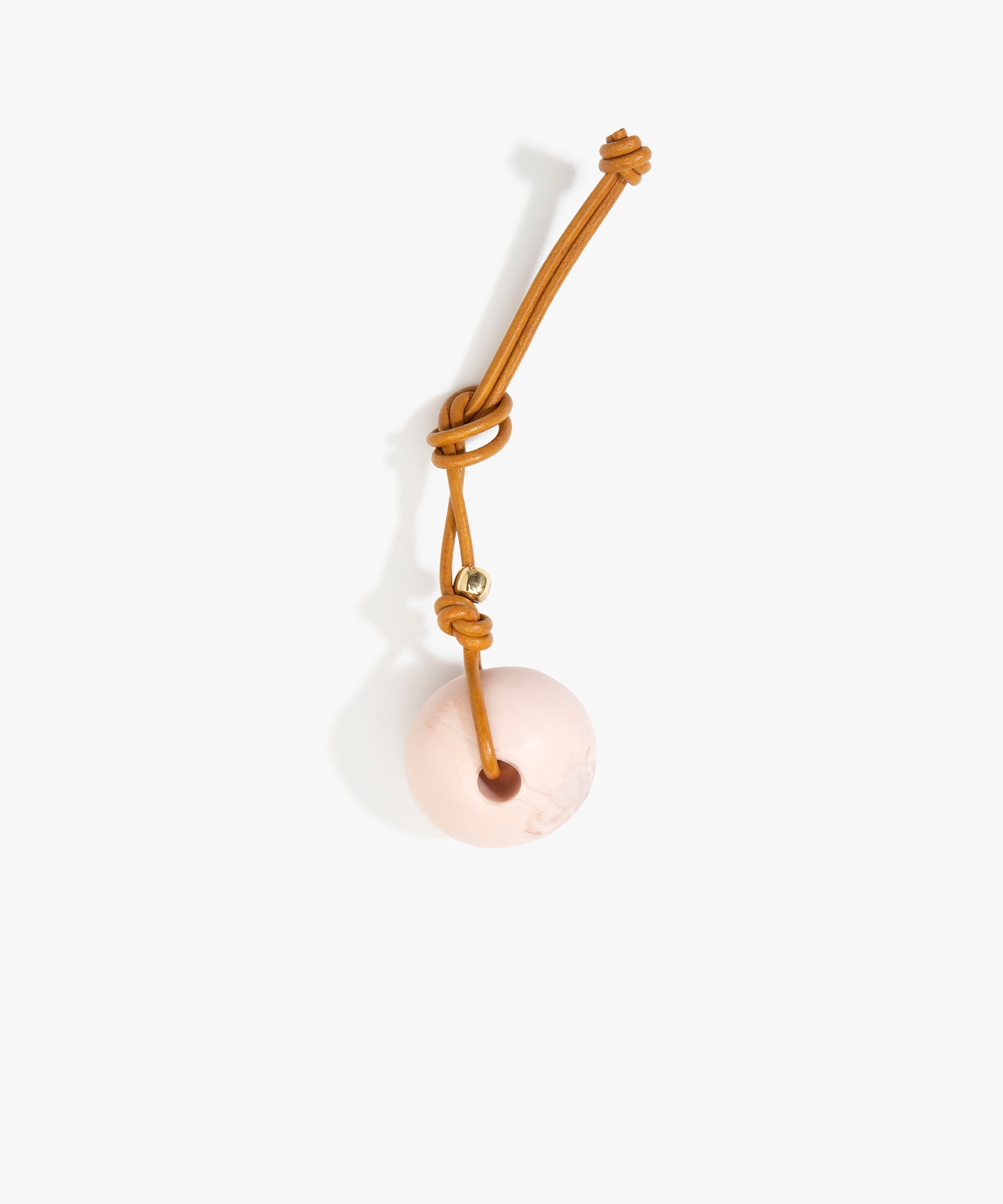 Dinosaur Designs Round Watercolour Bag Charm in Rose Swirl Colour resin with Brass Material