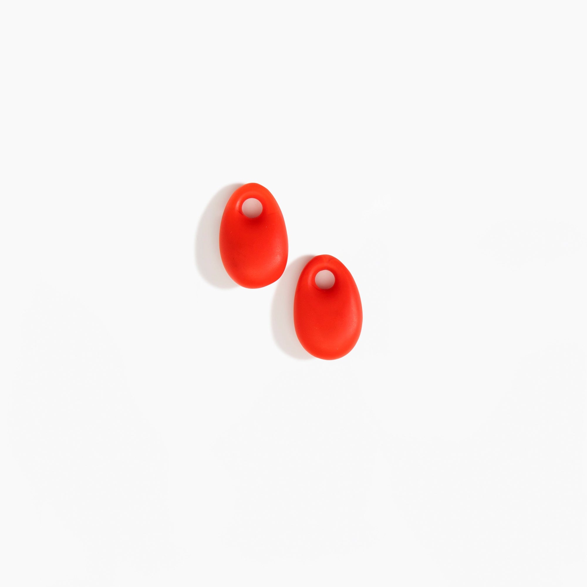 Dinosaur Designs Small Rock Beads in Poppy Colour resin..