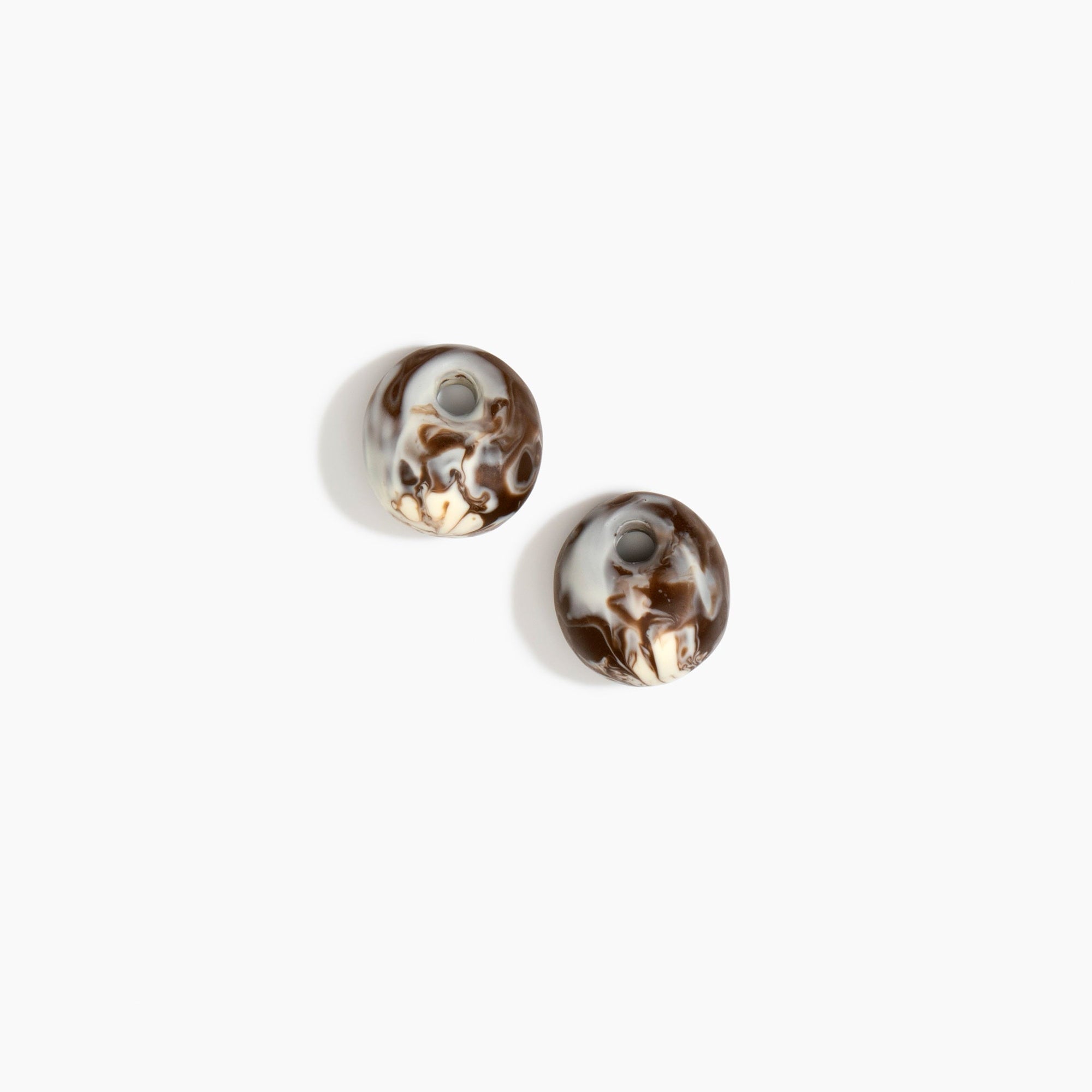 Dinosaur Designs Medium Splash Beads in Cappuccino Colour resin..