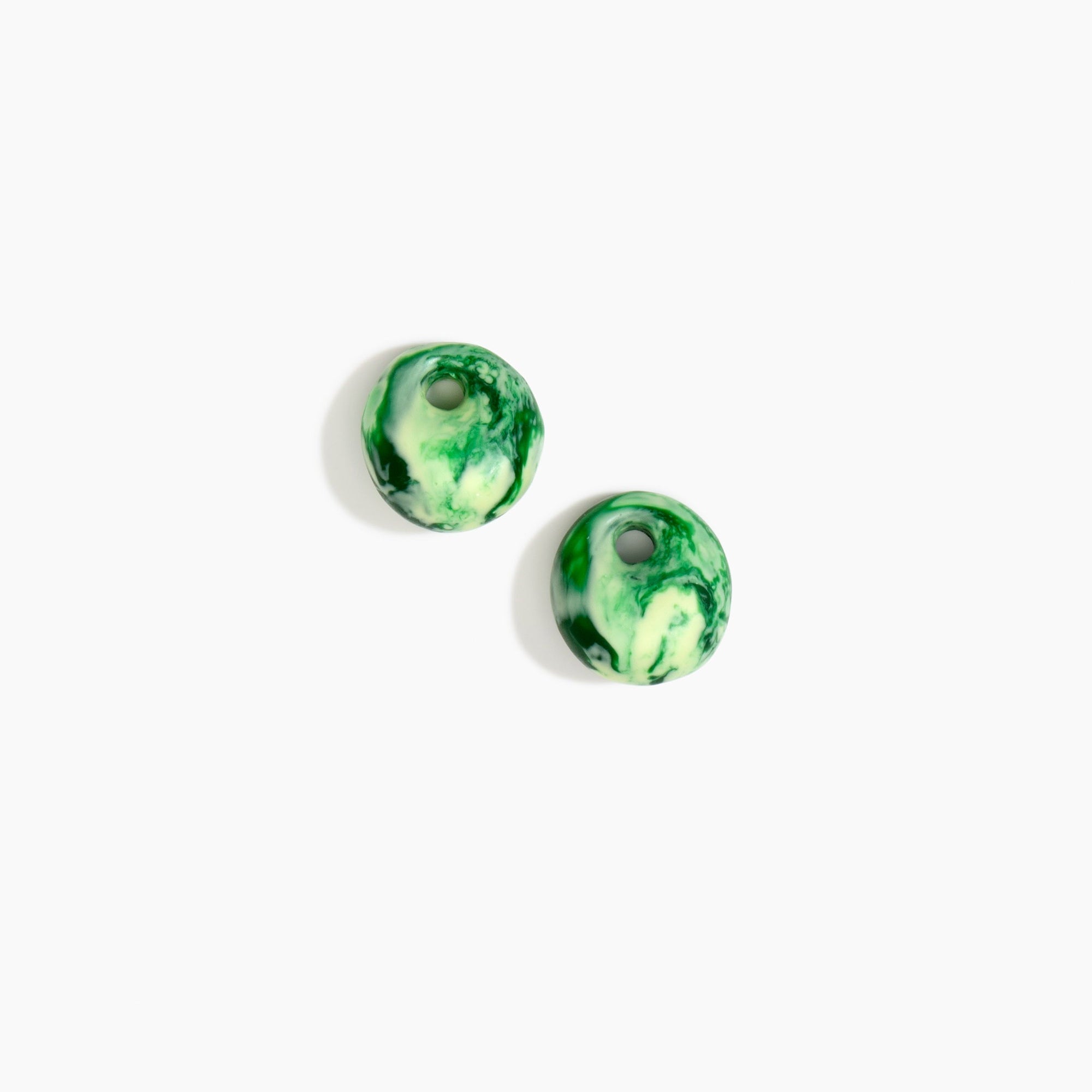 Dinosaur Designs Medium Splash Beads in Grass Colour resin..