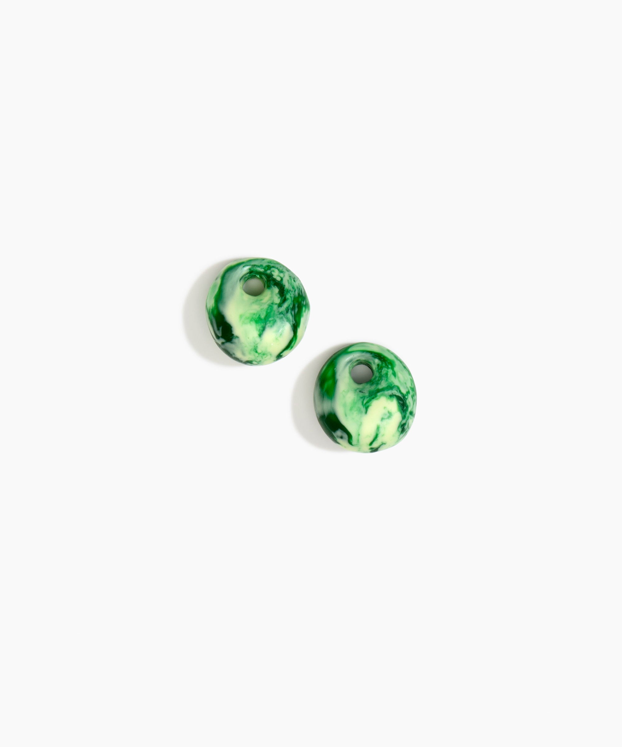 Dinosaur Designs Medium Splash Beads in Grass Colour resin..
