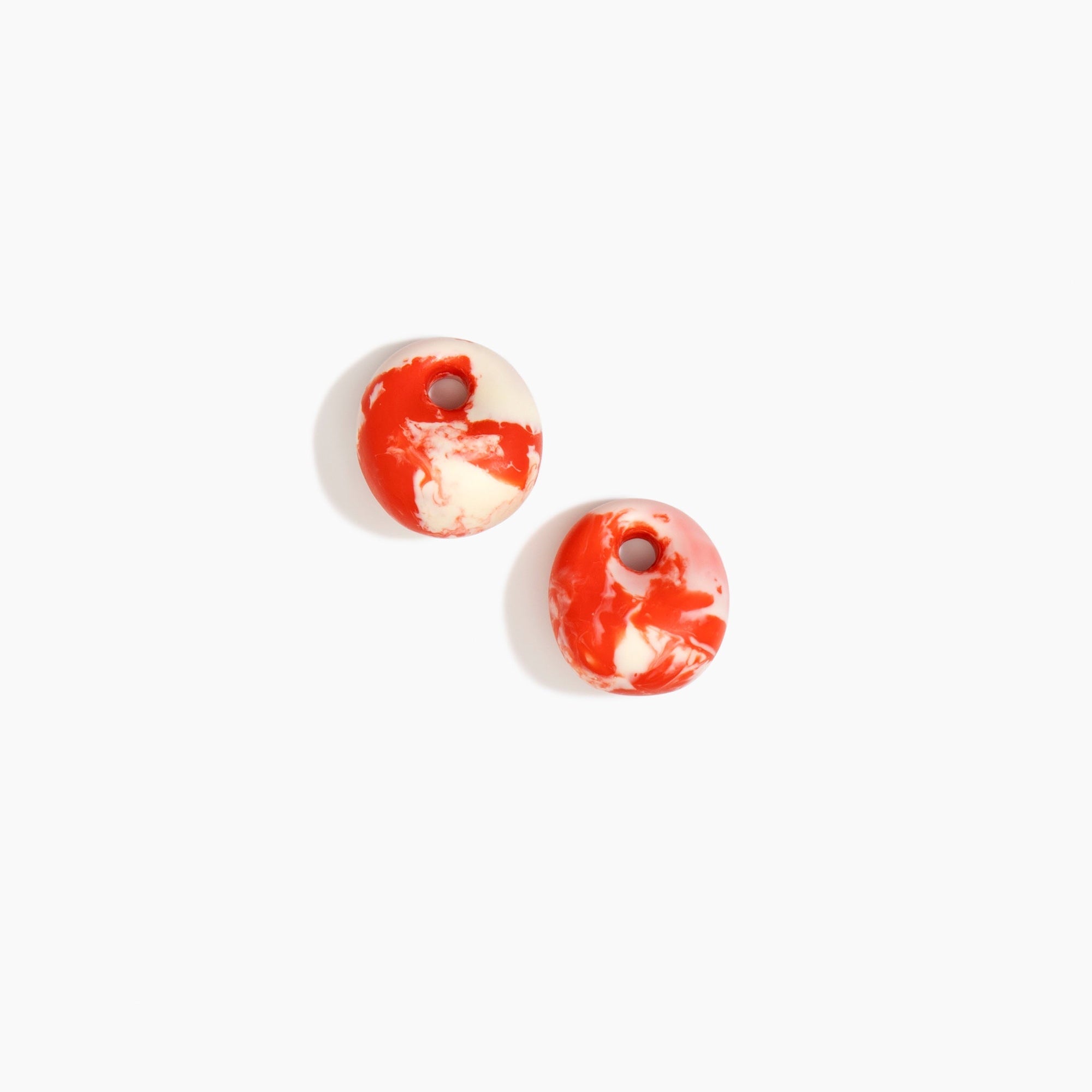Dinosaur Designs Medium Splash Beads in Strawberry Colour resin..