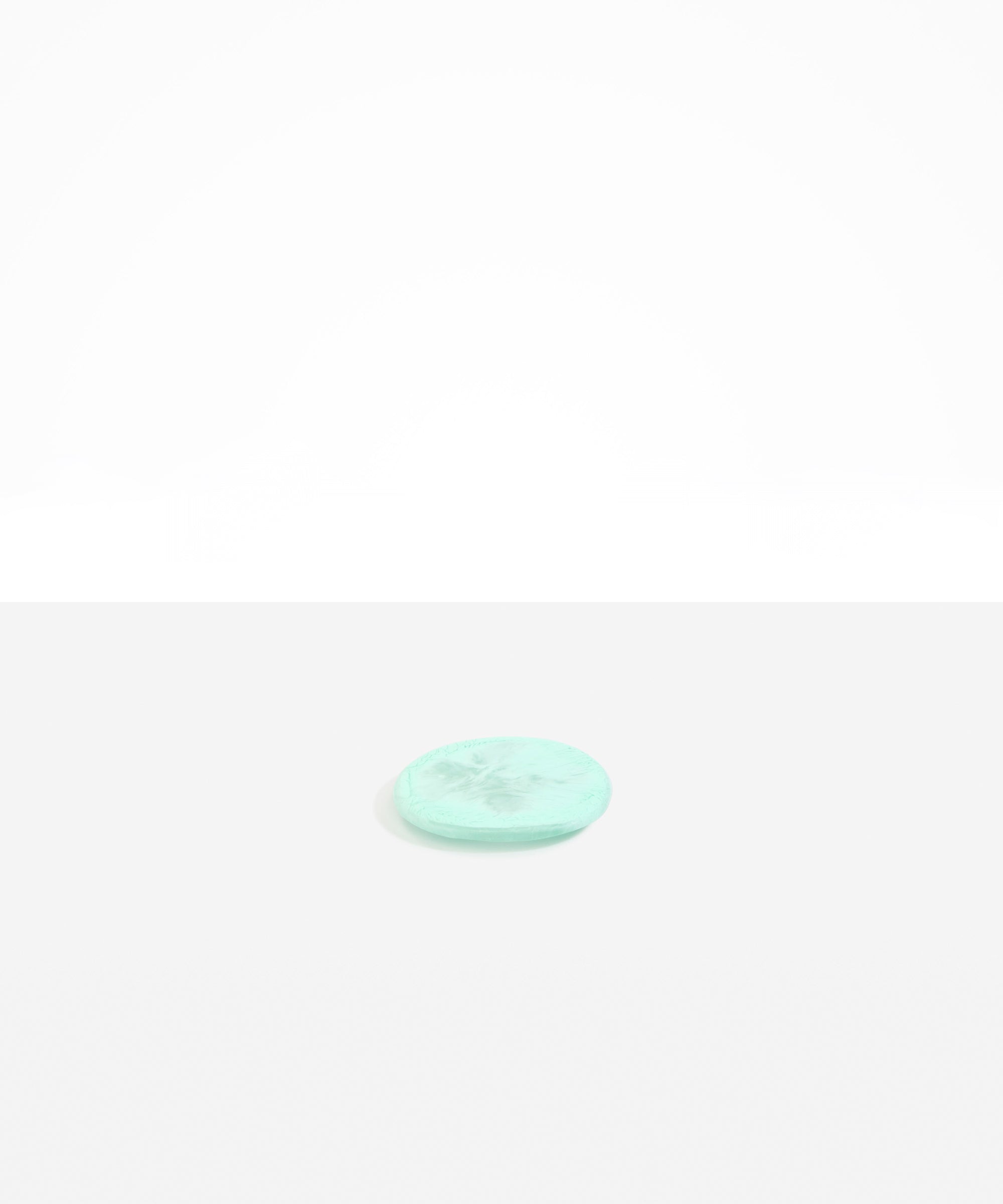 Dinosaur Designs Temple Coaster in Mint Colour resin