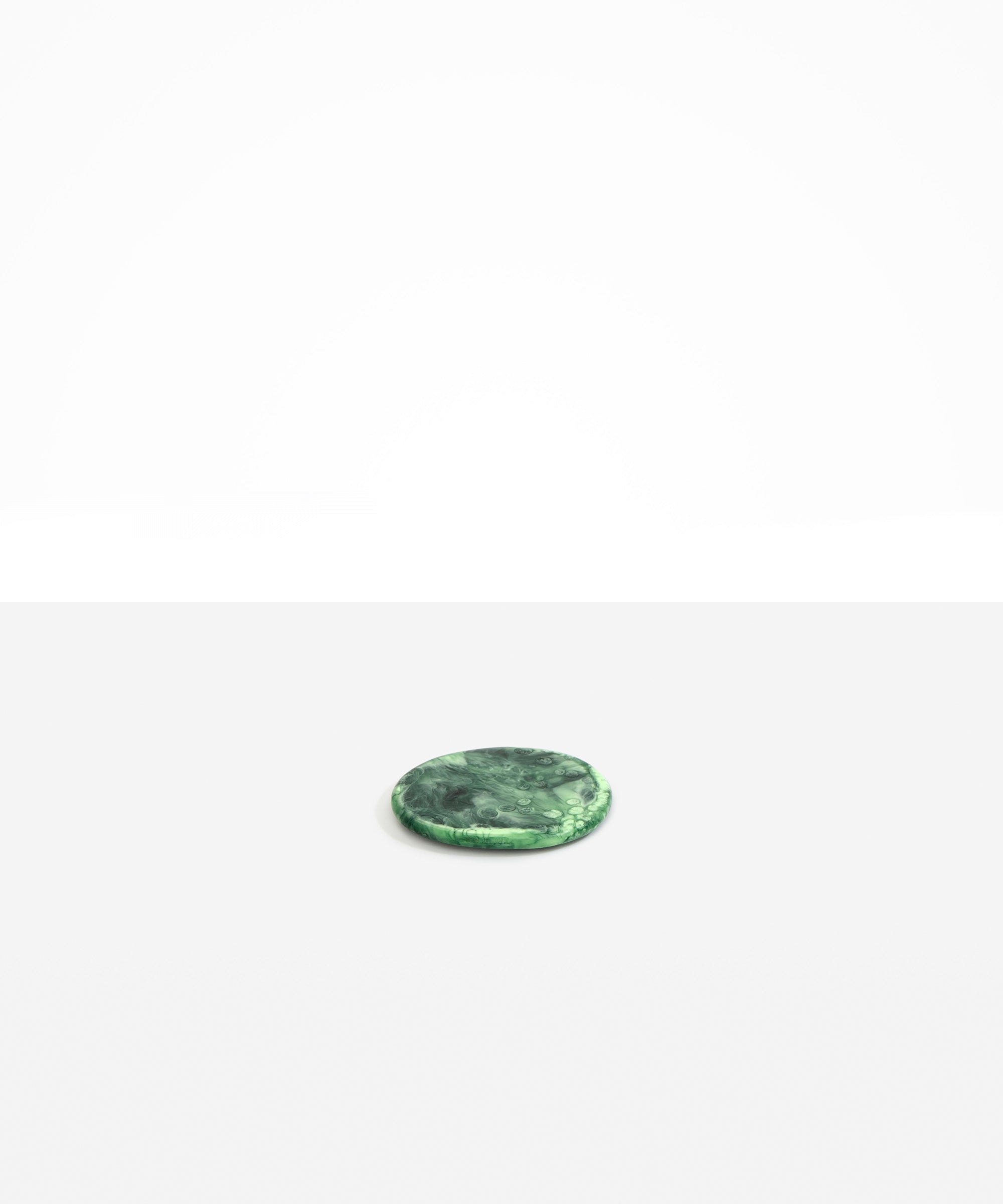 Dinosaur Designs Temple Coaster in Moss Colour resin