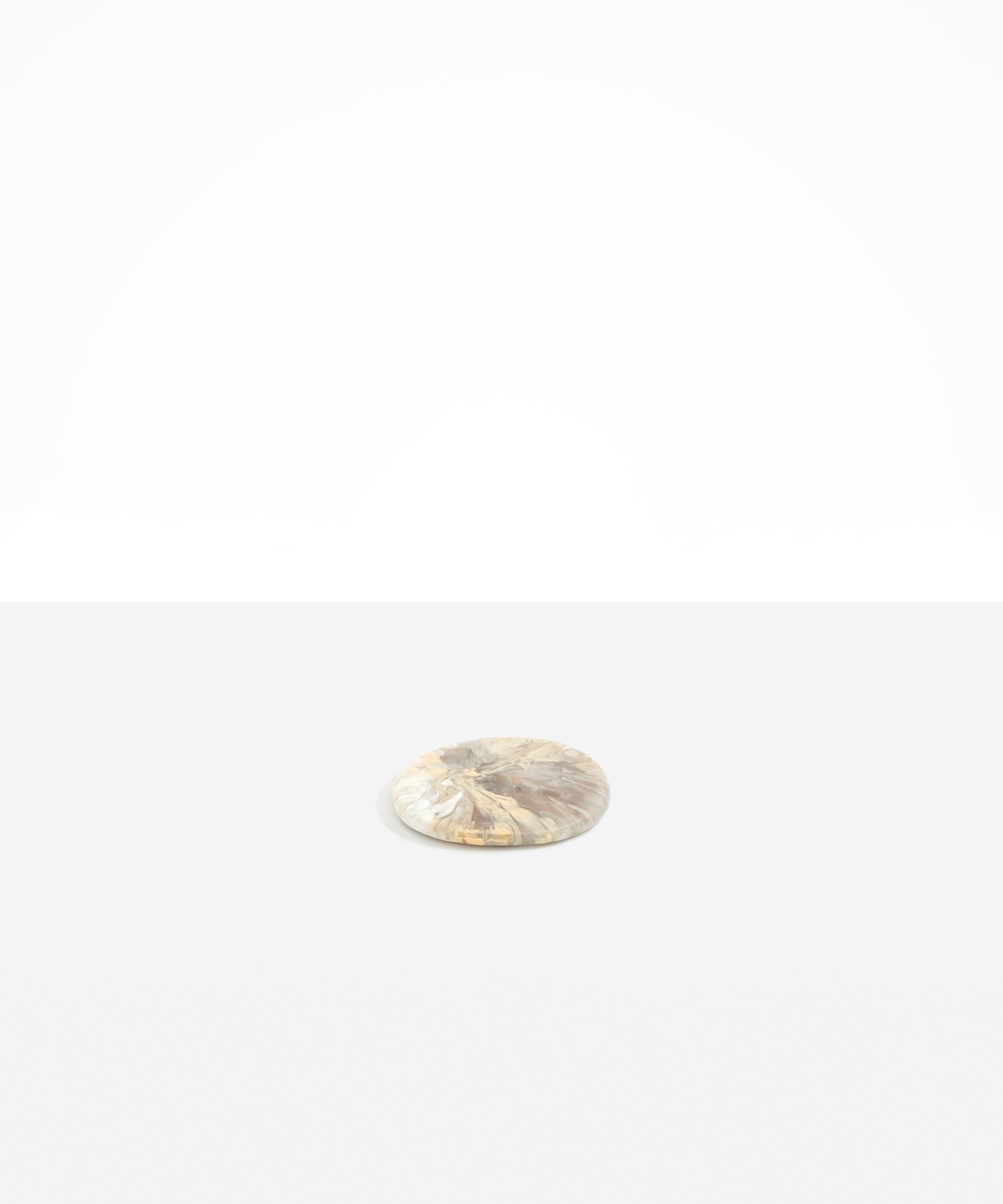 Dinosaur Designs Temple Coaster in Sandy Pearl Colour resin