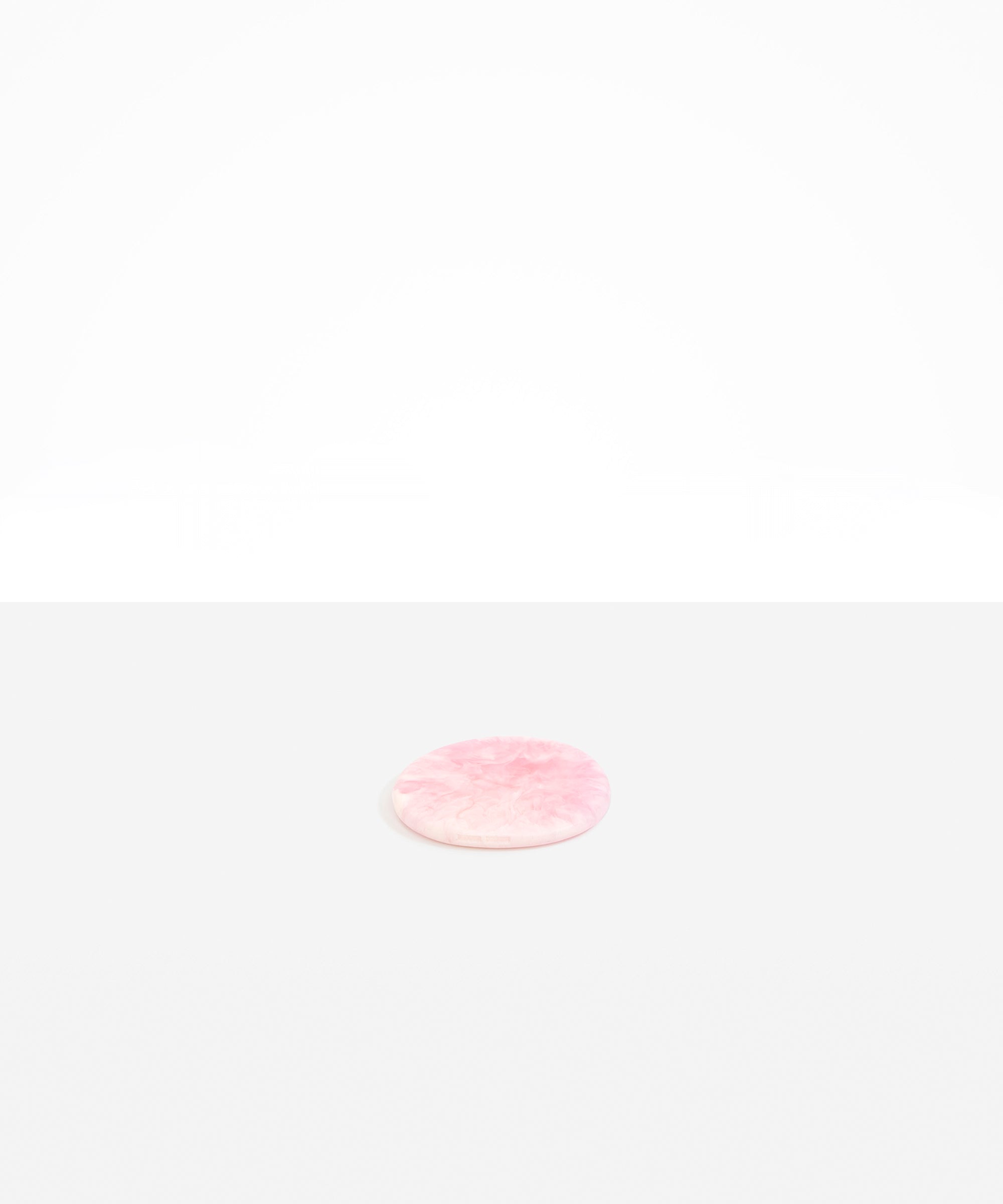 Dinosaur Designs Temple Coaster in Shell Pink Colour resin