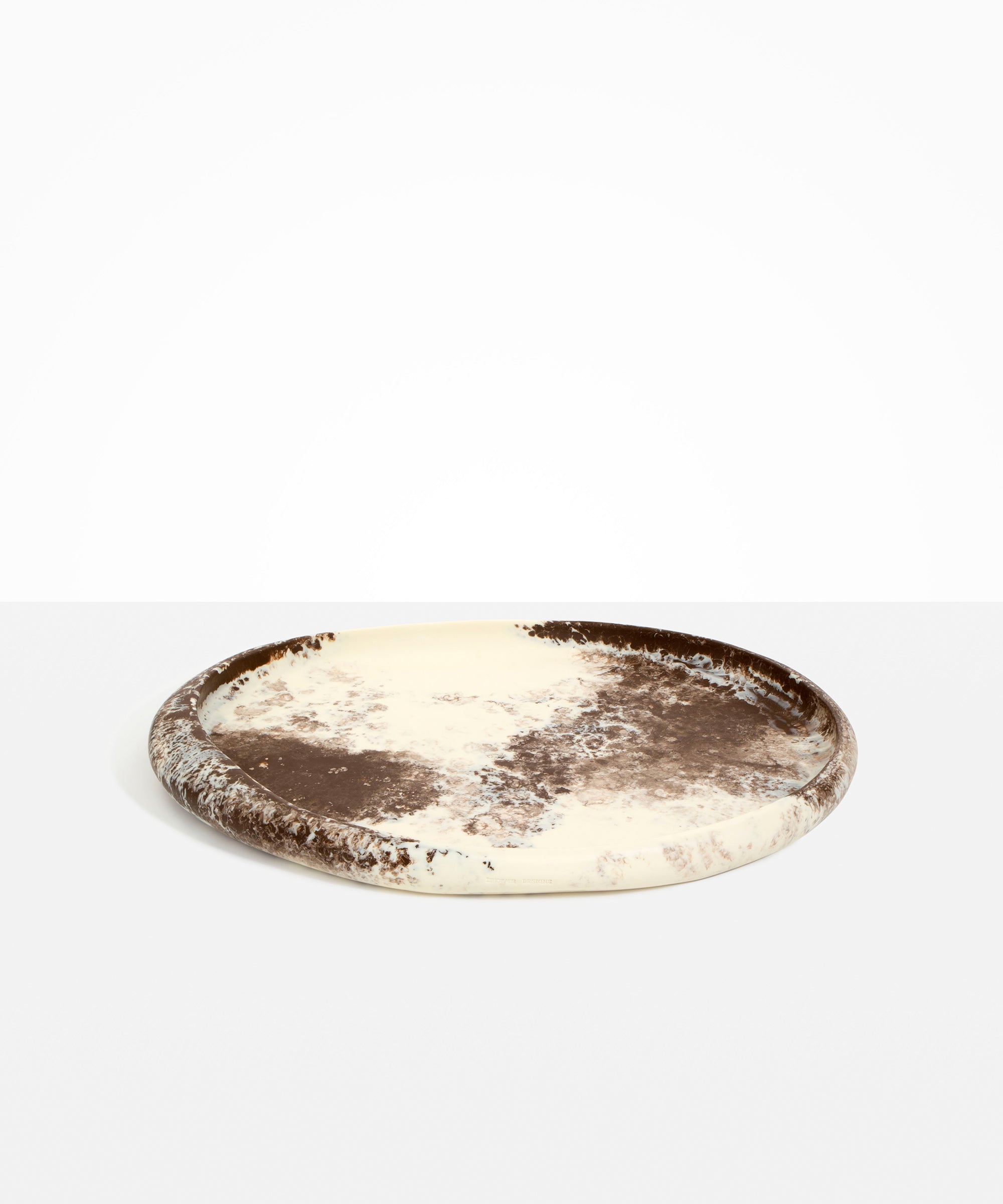 Dinosaur Designs Rock Tray in Cappuccino Colour resin
