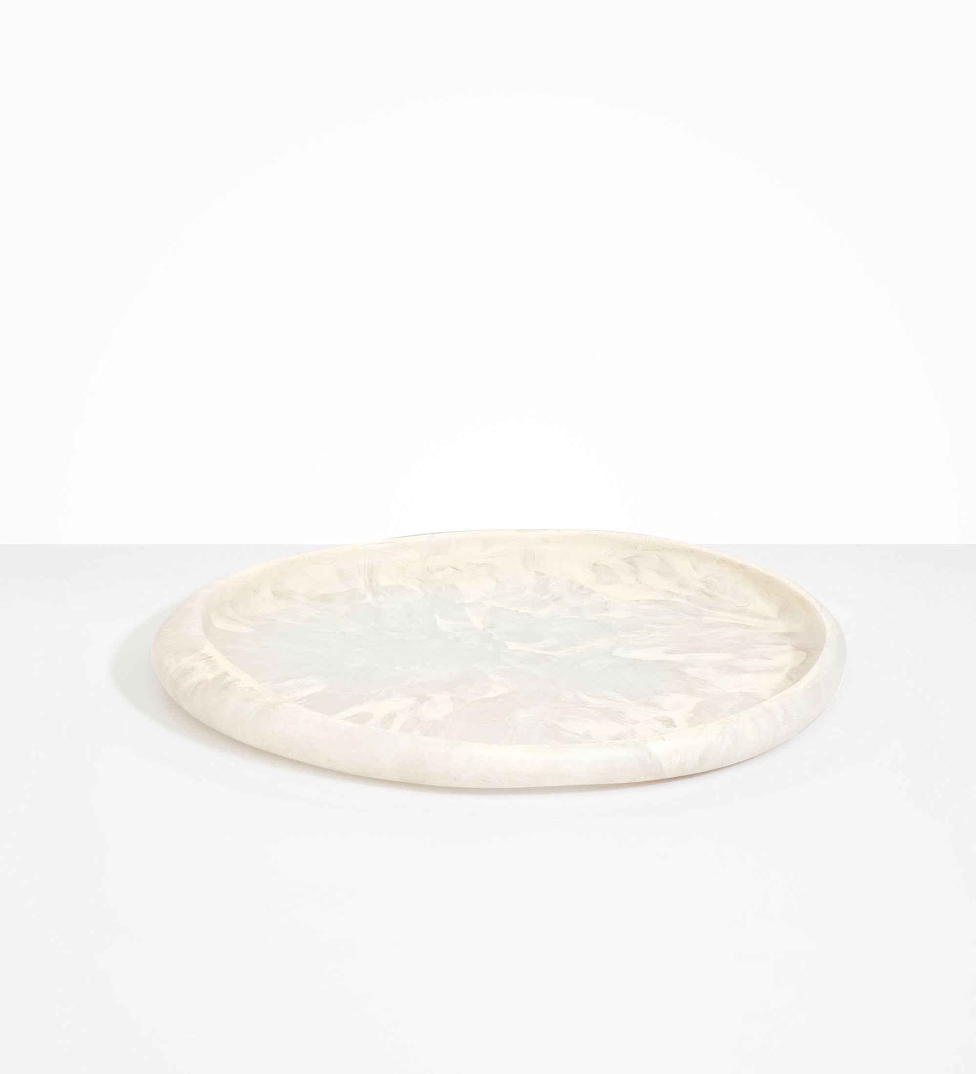 Dinosaur Designs Rock Tray Serving Trays in Chalk Swirl Colour resin