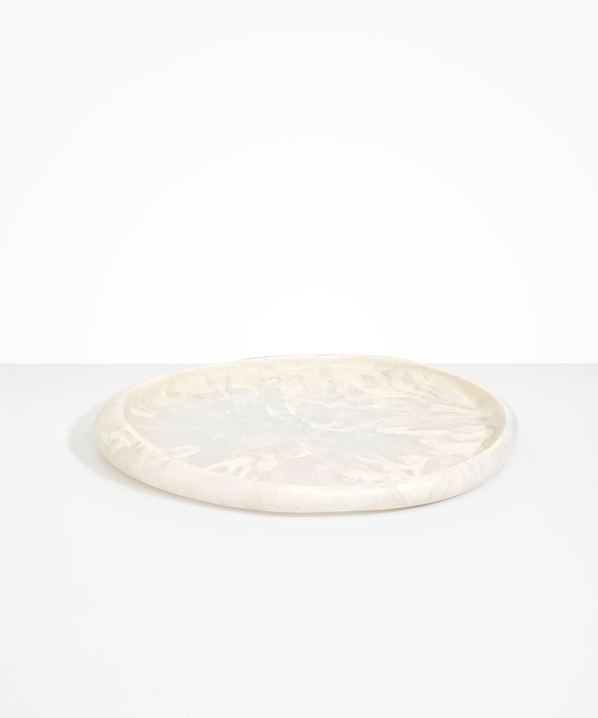 Dinosaur Designs Rock Tray Serving Trays in Chalk Swirl Colour resin