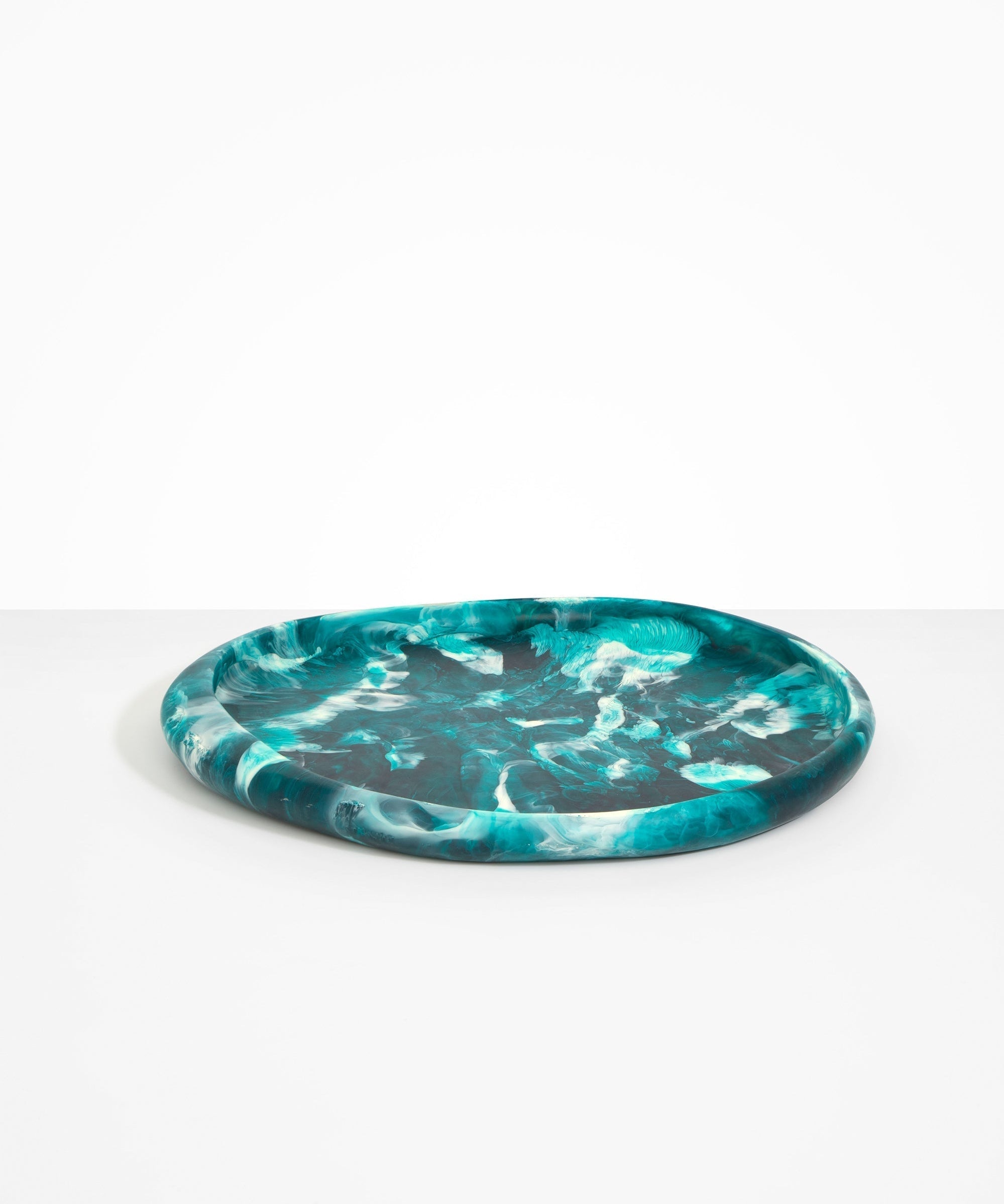 Dinosaur Designs Rock Tray in Lagoon Colour resin