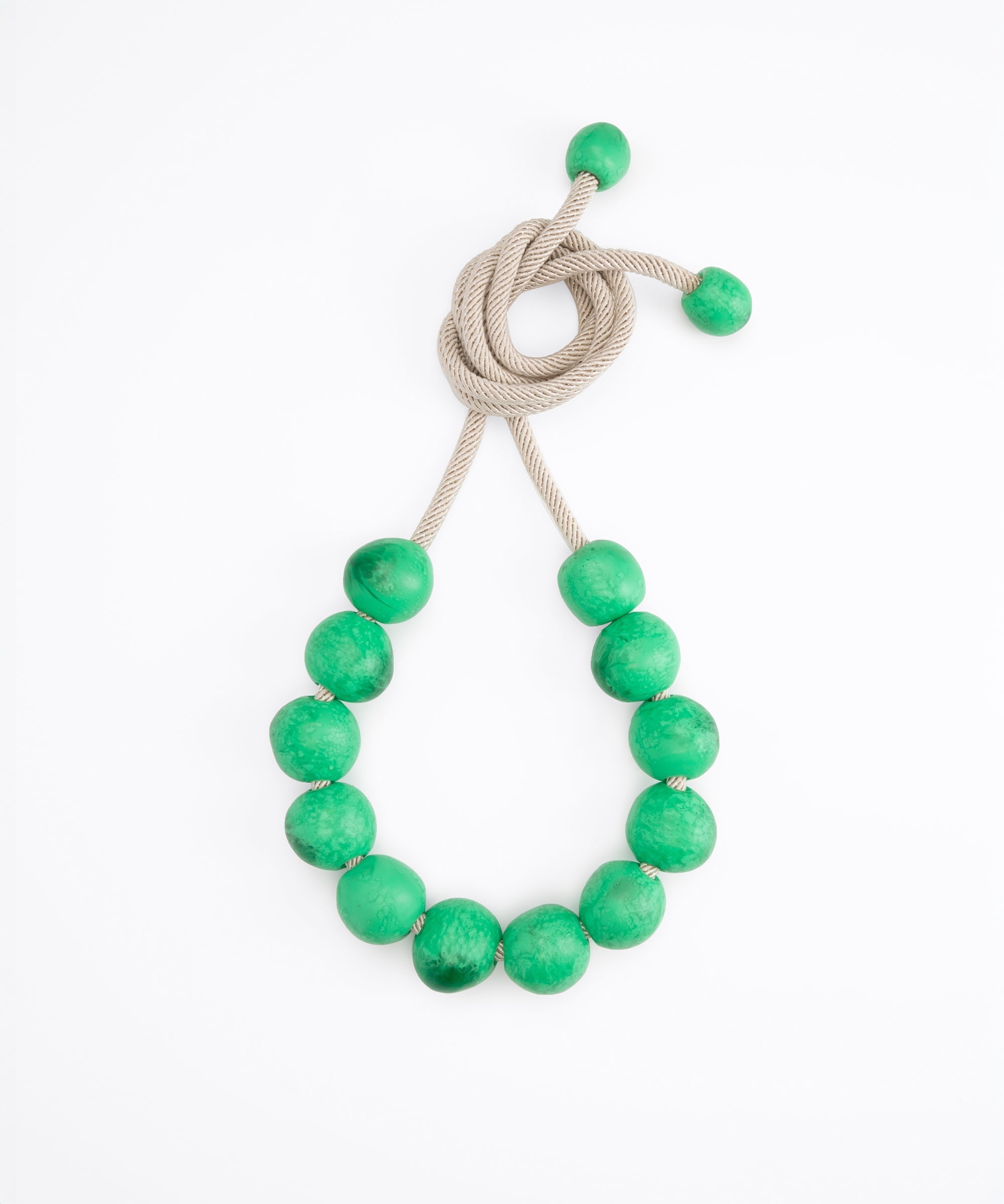 Dinosaur Designs Bold Ball Necklace in Leaf Colour resin