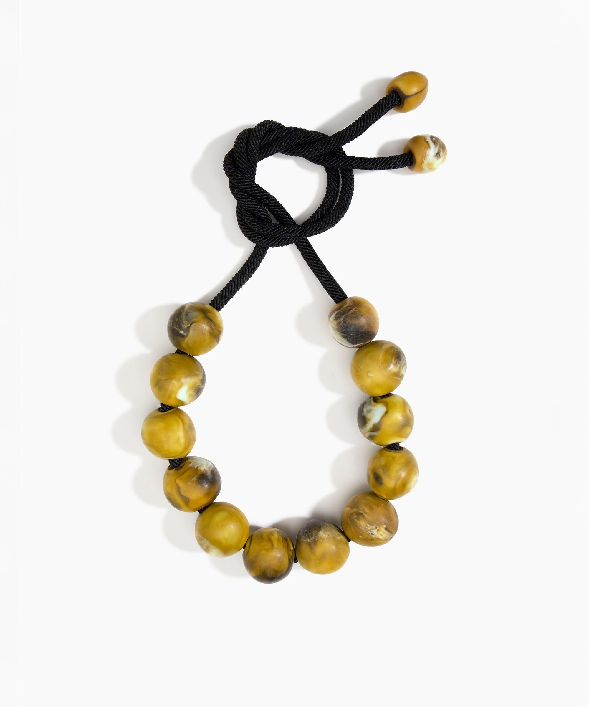 Dinosaur Designs Bold Ball Necklace in Malachite Colour resin