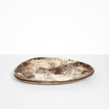 Dinosaur Designs Large Pebble Platter in Cappuccino Colour resin.