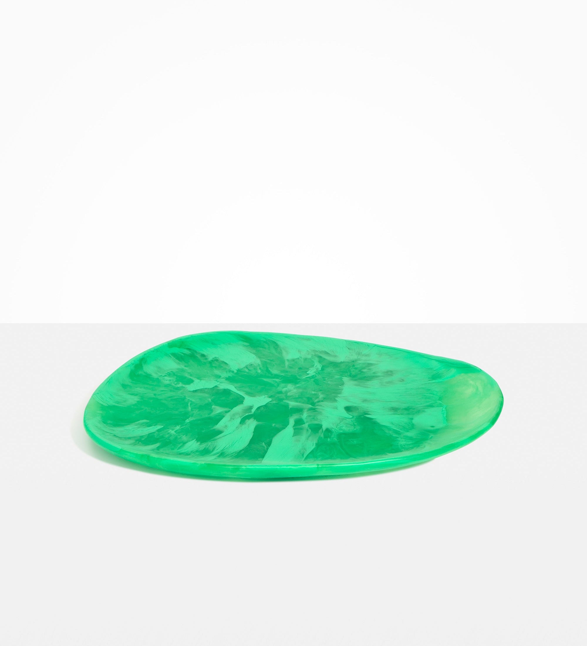 Dinosaur Designs Large Pebble Platter Serving Platters in Leaf Colour resin