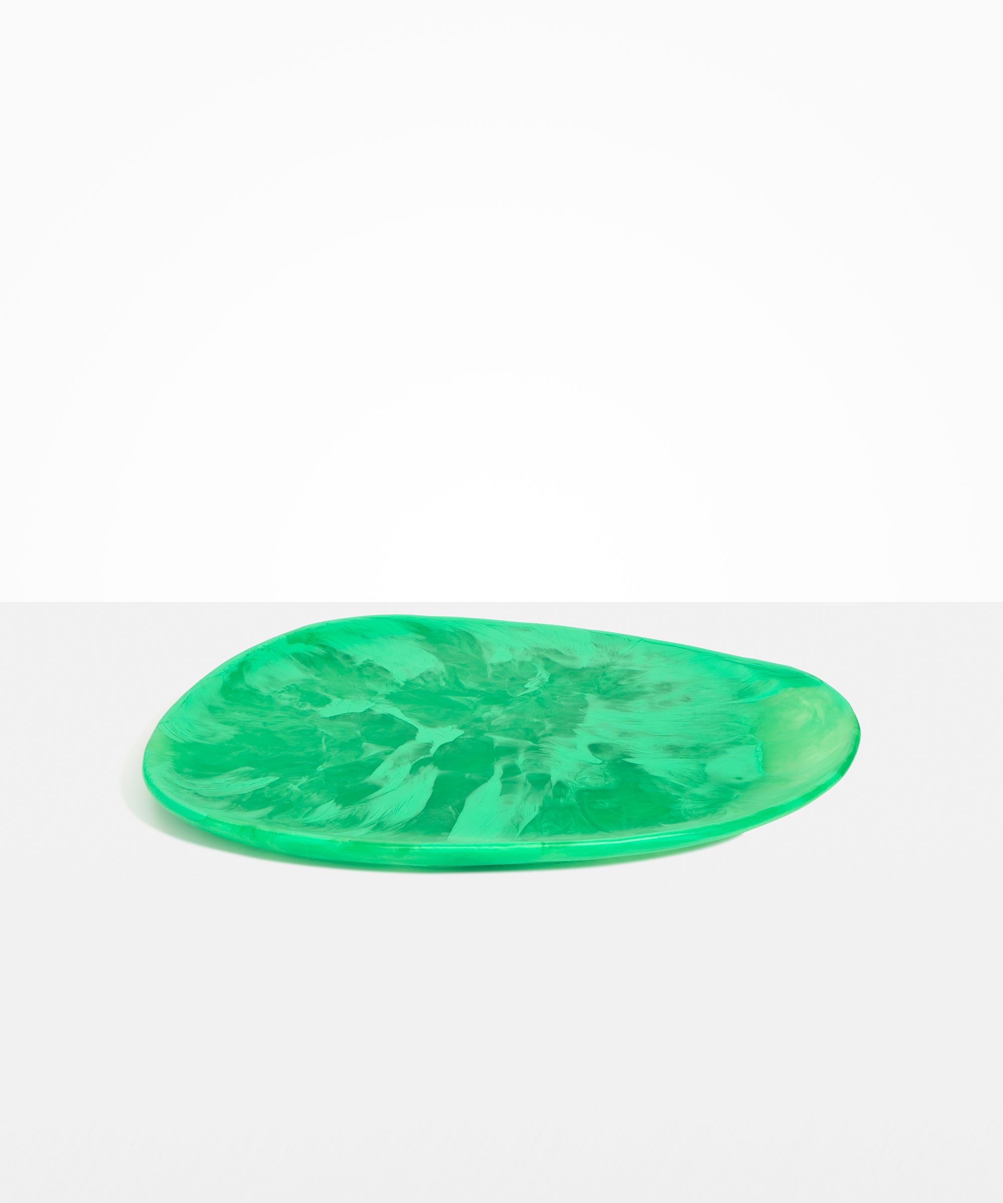 Dinosaur Designs Large Pebble Platter Serving Platters in Leaf Colour resin